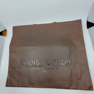 LOUIS VUITTON Authentic Paper Gift Shopping Bag LARGE SIZE 19 x16 x 9”.